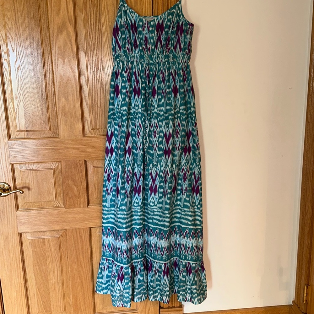 World Market empire waist spaghetti straps maxi dress with undergarment S/M